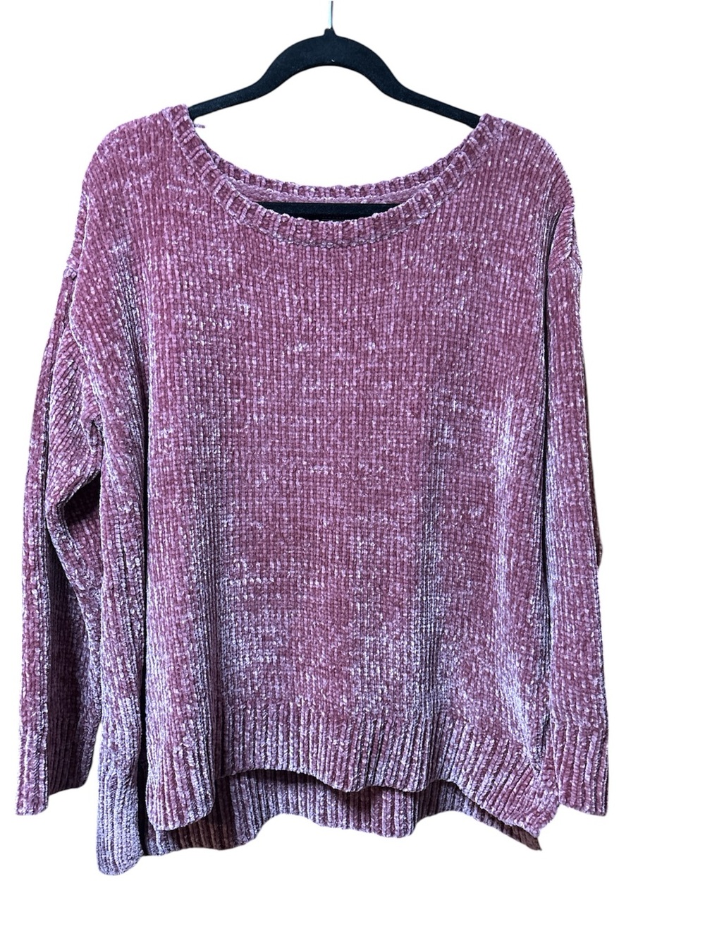 Jones New York Chenille Crewneck Sweater in Dusty Mauve